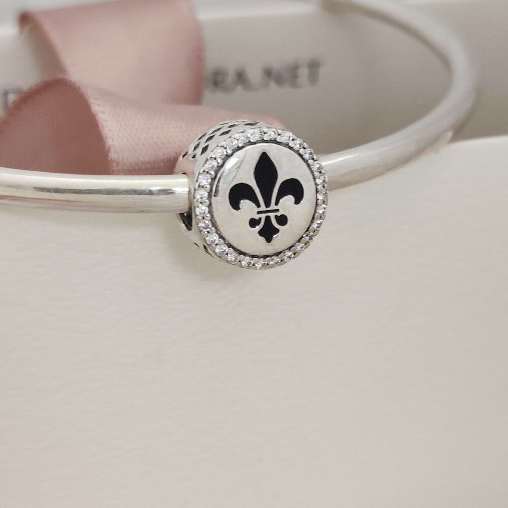 Pandora New Orleans Saints NFL Logo Travel Destination Bead Charm S925 Silver